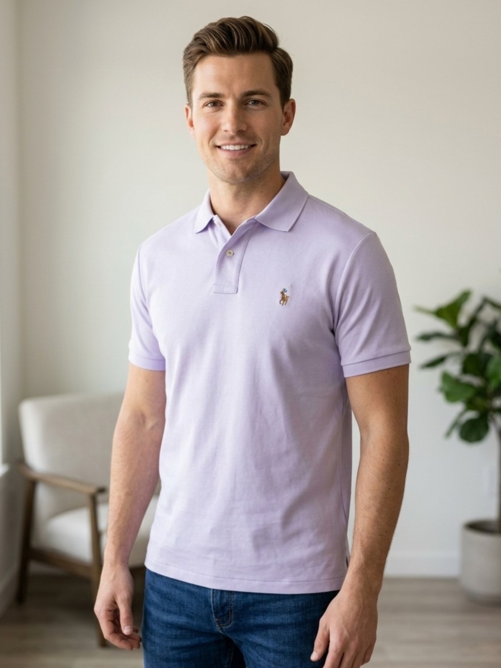 Polo by Ralph Lauren Light Lavender Short-Sleeve Polo